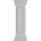 Ekena Millwork 10"W x 40"H Corner Newel Post with Panel, Peaked Capital & Base Trim (Installation kit included) NWL10X40CPP0B0 - alternate 2